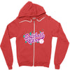 softball diva neon Zipper Hoodie