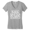 S.O.S. Save Our Students Women's V-Neck T-Shirt