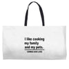 i like cooking Weekender Totes