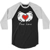 mickey et l'amour en 3/4 Sleeve Shirt