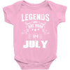 Legends Are Born In July Baby Onesie