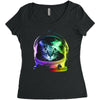astronaut space cat Women's Triblend Scoop T-shirt