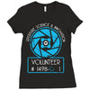 aperture science volunteer Ladies Fitted T-Shirt
