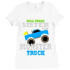 monster truck shirt for boys toddlers Ladies Fitted T-Shirt