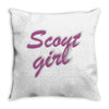 scout girl Throw Pillow