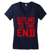 outlaws to the end 2 Women's V-Neck T-Shirt