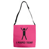 i pooped today t shirt large funny cool nerd geek humor vintage retro Adjustable Strap Totes