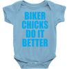 biker chicks do it better Baby Onesie
