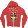 owl coffee Zipper Hoodie