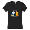 finn the cat &amp; jake the cat Women's V-Neck T-Shirt