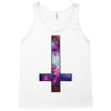 inverted galaxy cross funny  religion banter space fashion new Tank Top