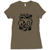 badass cat Ladies Fitted T-Shirt