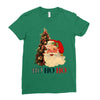 vintage santa christmas Ladies Fitted T-Shirt