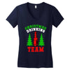 christmas drinking team Women's V-Neck T-Shirt