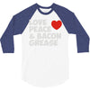 love peace and bacon grease 3/4 Sleeve Shirt