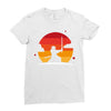 Samurai Sunset Ladies Fitted T-Shirt