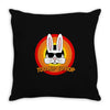 too hip to hop   bunny easter Throw Pillow