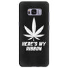 Support Lung Cancer Awareness With A White Cannabis Leaf Samsung Galaxy S8 Plus
