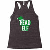 christmas head elf Racerback Tank