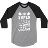 Be A Super Hero For Animals Go Vegan! 3/4 Sleeve Shirt