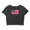 usa flag navy american Crop Top