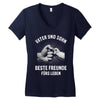 vater und sohn Women's V-Neck T-Shirt