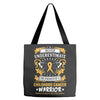 Never Underestimate the Strength of a Childhood Cancer Warrior Tote Bags
