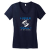 Father is my Name Fishing Is My Game Women's V-Neck T-Shirt