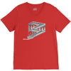 some game involving falling blocks in the style of m.c. escher V-Neck Tee