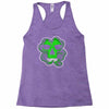 celtic green clover skull patch, irish biker patches Racerback Tank