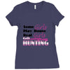 real girls go hunting Ladies Fitted T-Shirt