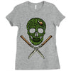 skull grass Ladies Fitted T-Shirt