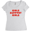 Girls Support Girls Women's Triblend Scoop T-shirt