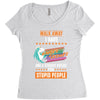 walk away i have anger issues and a serious dislike for stupid people Women's Triblend Scoop T-shirt