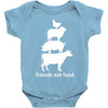 friends not food white Baby Bodysuit