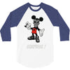 mickey mouse la face cachee en 3/4 Sleeve Shirt