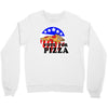 vote for pizza Crewneck Sweatshirt