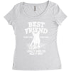 Best Friend Pug Women's Triblend Scoop T-shirt