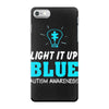 light it up blue autism awareness iPhone 7 Case