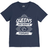 Queens Are Born In February V-Neck Tee