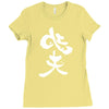 panda symbol Ladies Fitted T-Shirt