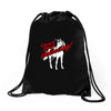 don't stop believing unicorn Drawstring Bags