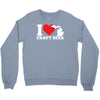 ladies i love michigan craft beer Crewneck Sweatshirt