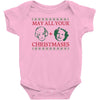 golden christmas Baby Bodysuit