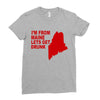 funny maine state Ladies Fitted T-Shirt
