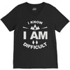 i know i am difficult ski mountain V-Neck Tee