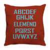 abc elemeno funny geek nerd book school teacher read spelling tee shir Throw Pillow