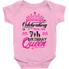 Celebrating With the 7th Birthday Queen Baby Onesie