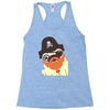 pug in a crew Racerback Tank
