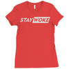 stay woke now Ladies Fitted T-Shirt